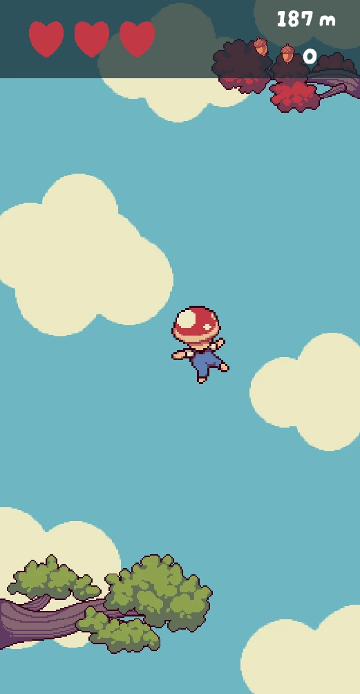 Screenshot of the game Shroomfall.